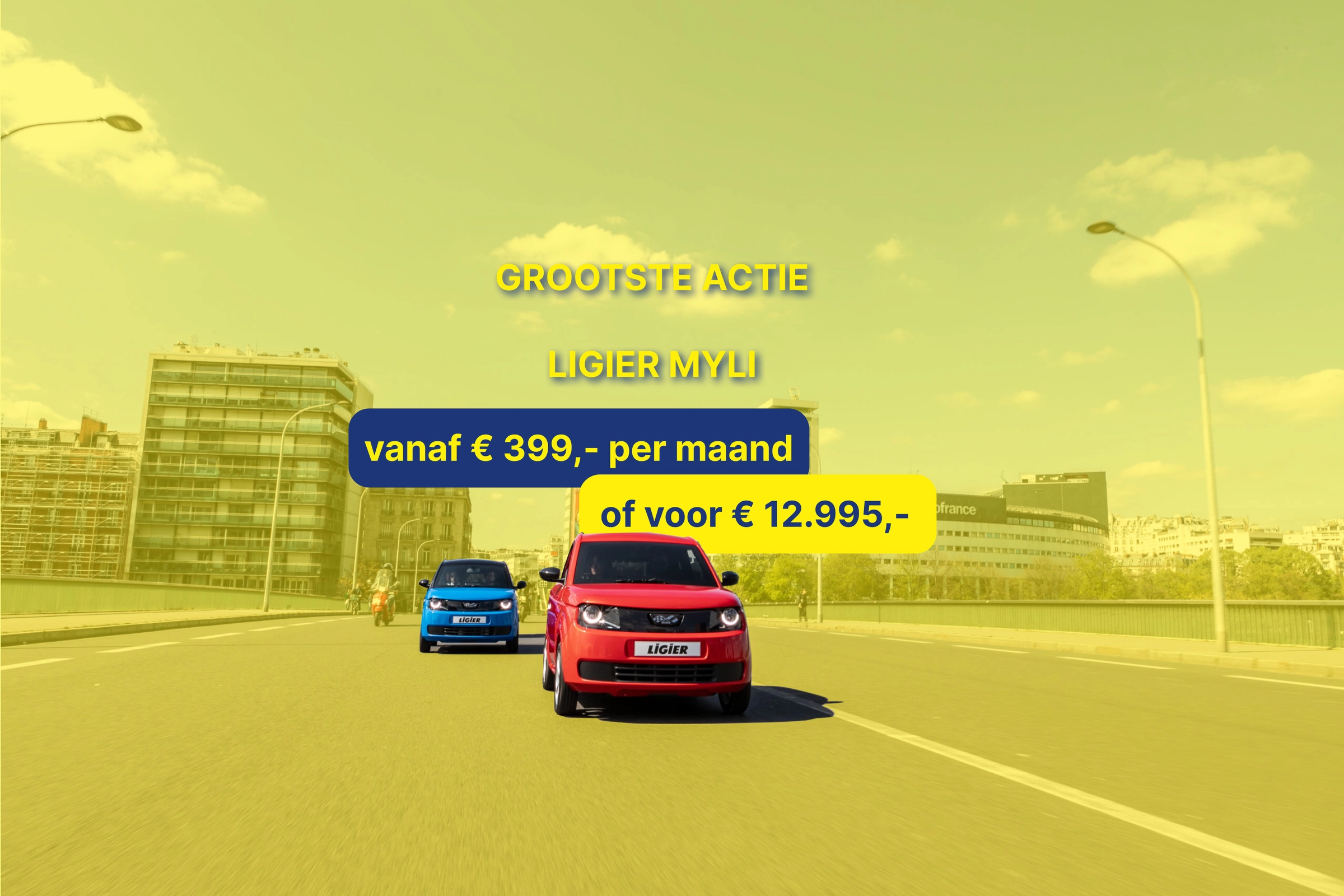 Rij vandaag nog weg met jouw nieuwe Ligier Myli vanaf 399 per maand!